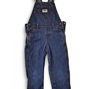 3/35$ OshKosh B’gosh Toddler Girl Denim Overalls – Size 3T